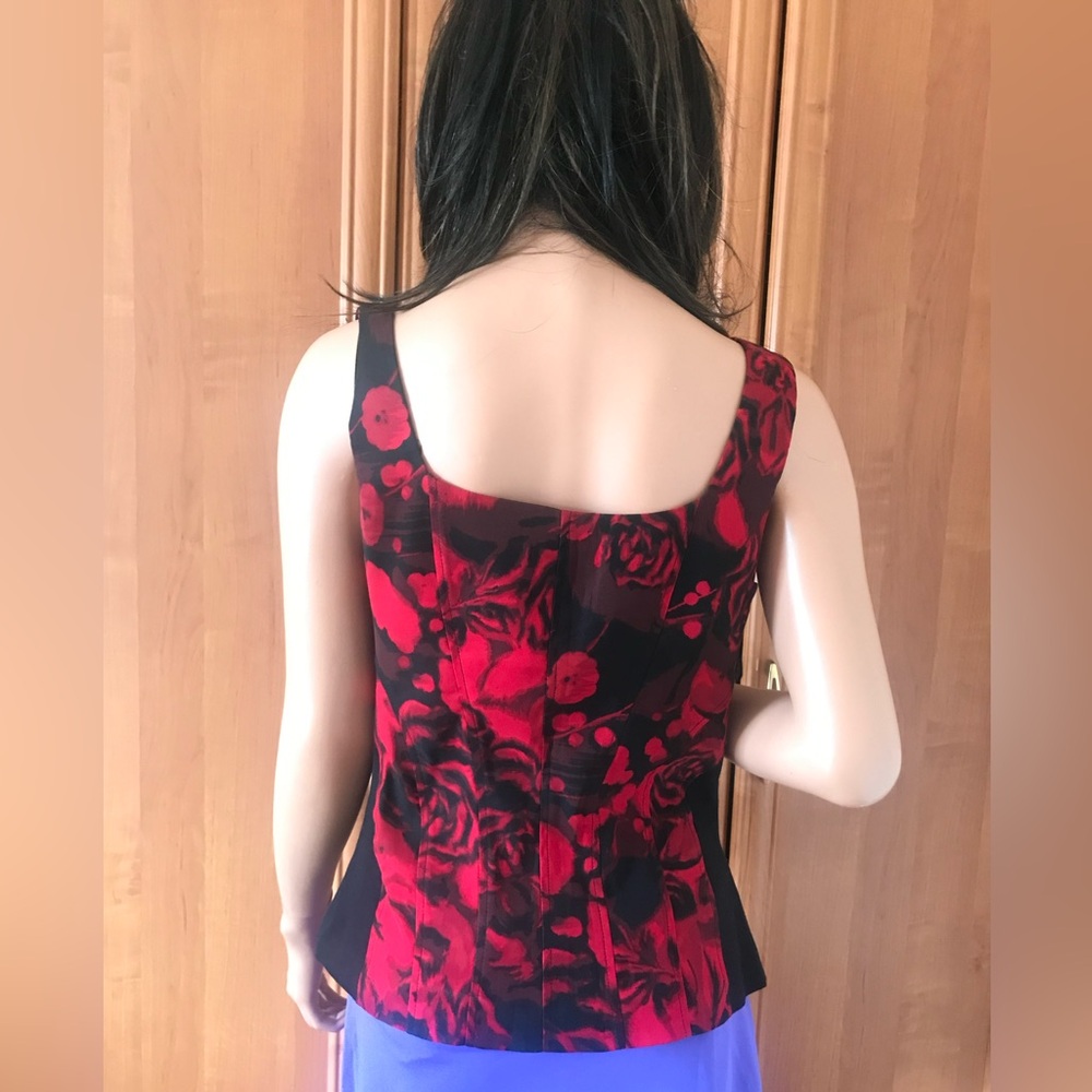 Cache Black And Rend Print Top In Great Condition… - image 3